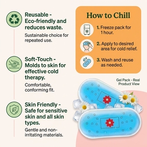 Customizable Portable Durable Oval PVC <strong>Gel</strong> <strong>Ice</strong> <strong>Pack</strong> Hot Cold <strong>Pack</strong> For Kids Pain Relief Cold Compress Therapy Daily Home Care - Product Image 3