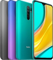 Smartphone Redmi 9 128G Android 10 à bas prix, processeur Octa Core, batterie 5000 mAh, écran LCD 6,5 pouces, prend en charge l'anglais, le français et l'allemand