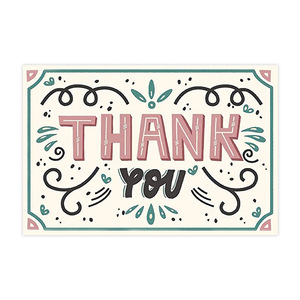 Großhandel Retro beschichtetes Papier danke Geschenk karten Bunte Grußkarten mit Hardcover - Product Image 6