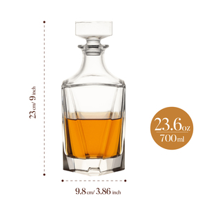 Ensemble de carafe à whisky en cristal sans plomb de luxe de 700 ml avec bouchon en verre pour la décoration de bar à domicile - Product Image 6