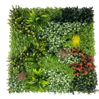 Décoration de stand personnalisée pour restaurant Vine, Mur végétal artificiel de 20 pouces en pierre, granit, argile, gazon et plantes d'extérieur