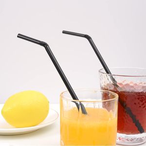 Disposable Eco-Friendly Recyclable Black Custom Bar Accessories Camping <b>Drinking</b> Plastic <b>Straws</b> - Product Image 4