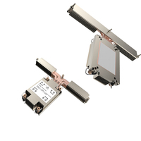 Refroidisseur de processeur de serveur 1U Slim Intel LGA 4677 4189, refroidissement passif par air, dissipateur thermique en aluminium avec 4 caloducs pour processeur TDP 350W
