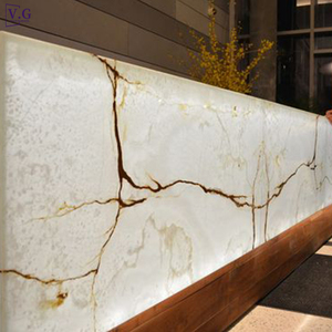 Mostrador de Recepción Moderno Personalizado con Luz LED para Hotel, Centro Comercial u Hospital, con Mármol Corian, Diseño de 5 Estrellas - Product Image 5