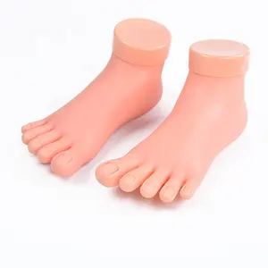 False Manicure Nail Tool Nail Practice False Foot Soft Training Display Model Acrylic Toe Nails Silicone Practice Foot
