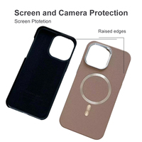 Étui de téléphone portable magnétique ultra-fin en TPU et cuir sablé ONE-CASE Business Services Design pour iPhone 12/13/14/15