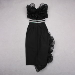 Presa di fabbrica moda abito <span class=keywords><strong>da</strong></span> compleanno increspato abito <span class=keywords><strong>da</strong></span> <span class=keywords><strong>sera</strong></span> modesto abito elegante - Product Image 4