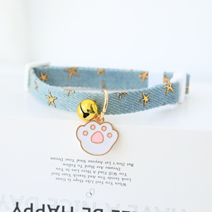<span class=keywords><strong>Oferta</strong></span> Especial: Collar de Poliéster para Mascotas (Gatos y Perros) con Campana, Hebilla de Seguridad, Estilo Punk Vaquero - Product Image 2