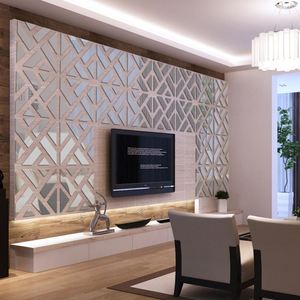 New <b>Wall</b> Stickers Big 3d Decorative Stickers Living Home Modern Acrylic Large <b>Mirror</b> Pattern Surface Diy Real - Product Image 3