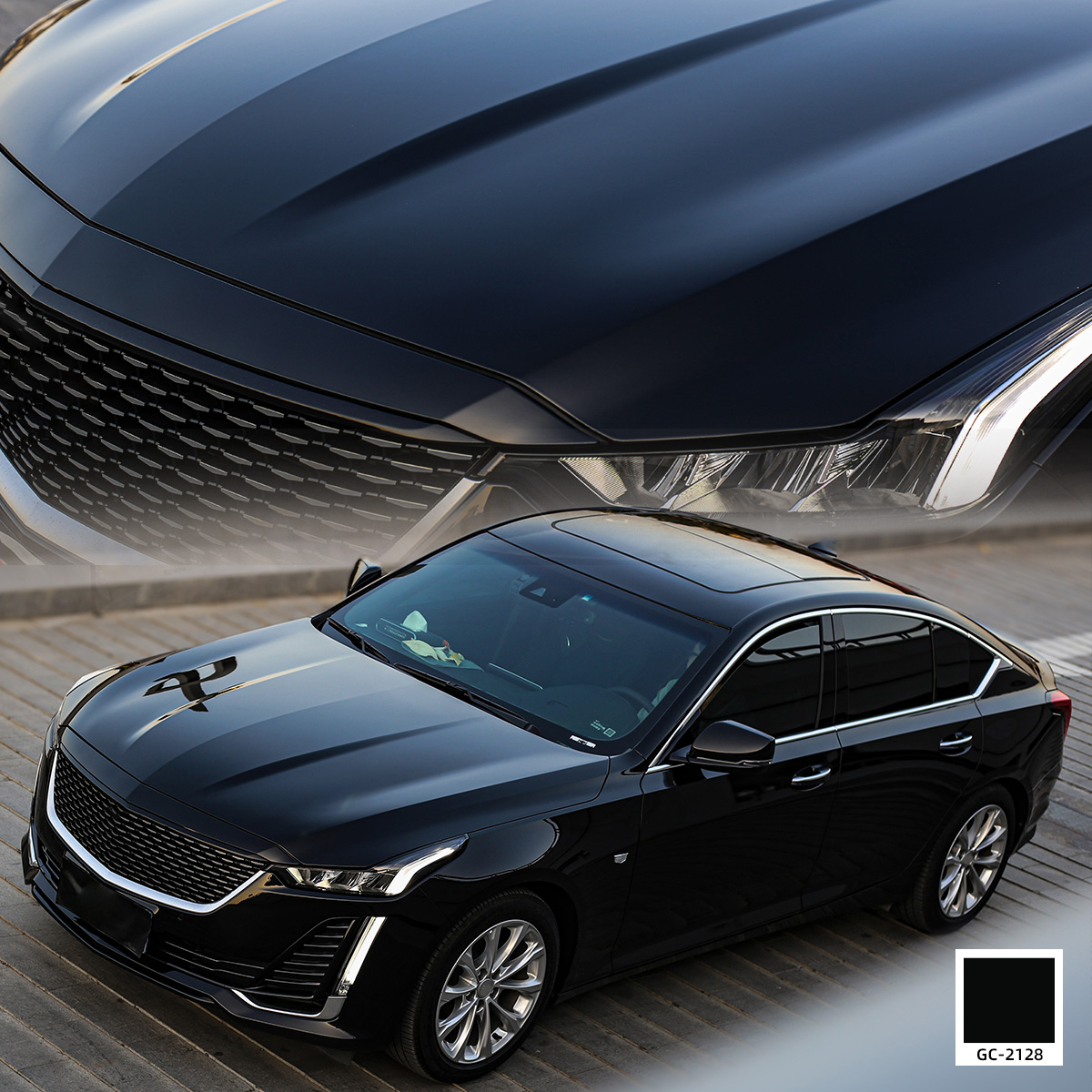 Negro brillante del piano del cristal