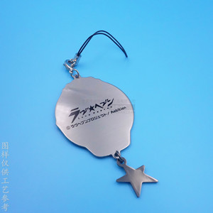 Breloque de téléphone portable en acier inoxydable avec pendentif époxy, motif dessin animé, étoile, cadeau décoratif - Product Image 3