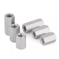 Factory Wholesale Stainless Steel Long Hexagon Nuts DIN 6334 Metric Thread Fasteners