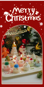 Nouvel arrivage de mini bougies chauffe-plat de Noël parfumées bougies décoratives de table avec emballage individuel - Product Image 4