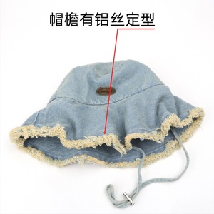 Conyfea Sombrero de Pescador de Mezclilla para Mujer, Primavera Verano, Lavado, de Ala Ancha, Protección Solar, Gorra de Moda para Exteriores - Product Image 4