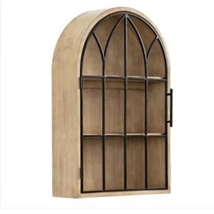خزانة حائط مقوسة من الخشب مع باب - Product Image 2