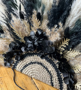 Éventail floral bohème, éventail oriental, <span class=keywords><strong>bouquet</strong></span> alternatif <span class=keywords><strong>de</strong></span> mariage en herbe <span class=keywords><strong>de</strong></span> la pampa, éventails en herbe <span class=keywords><strong>de</strong></span> la pampa - Product Image 2