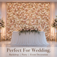 Mur de fleurs artificielles mélangées en gros pour toile de fond de mariage, événements, fêtes, vitrine de centre commercial, décoration de cabine photo