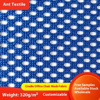 En Stock 320g Berceau Maille Tissu Chaise De Bureau Siège Sac 100% Polyester Chaîne Tricoté Polyester PU Enduit Teint Uni 75d Fil Nombre