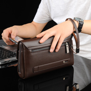 <span class=keywords><strong>Sachi</strong></span> Kangaroo Nuevo Bolso de Mano para Hombre, Estilo Casual y Moderno, Anti-Robo, con Cierre de Cremallera de PU, Unisex, Envío Directo - Product Image 3