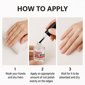 OEM/ODM Anti-Bite Gentle Formula <strong>Nail</strong> <strong>Polish</strong> 12ml Liquid for <strong>Stopping</strong> <strong>Nail</strong> <strong>Biting</strong> Healthy <strong>Nails</strong> <strong>Nail</strong> Repair - Product Image 3