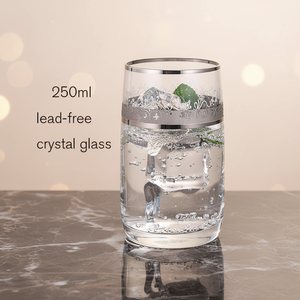Vasos de Cristal Grabados con Flores Plateadas para Café, Agua, Cócteles, Vino y Whisky, en Oferta - Product Image 1