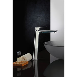 Mélangeur à levier unique pour lavabo haut NOVE Noir sans déchets Outil de tournage élégant - Product Image 4