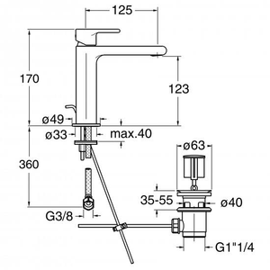 Phòng tắm bồn rửa vòi đôi xử lý Delta vòi Mixer, 3 Lỗ núi dầu cọ xát Brushed Brass kết thúc - Product Image 3