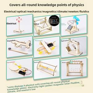 Pequeño Kit de experimentos de <span class=keywords><strong>ciencia</strong></span> STEM de madera, juguetes de Física educativos alentadores musicales para niños, estudiantes, caja de juego para niños - Product Image 3