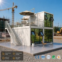Villa préfabriquée de luxe en conteneur d'acier avec structure en acier pour application extérieure en Afrique du Sud (vente en gros)