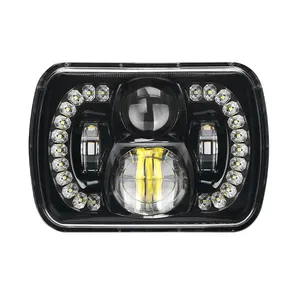 Stip Auto Led Koplamp 5X7 "Verzegelde Balk 7 Inch Vierkante Voorlamp Voor Jeep Cherokee Xj Yj