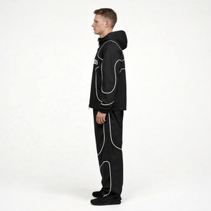 Manufacturer Streetwear 100% Nylon Waterproof 3M Reflective Printing Nylon <strong>Tracksuit</strong> OEM Windbreaker <strong>Tracksuit</strong> for Men - Product Image 2