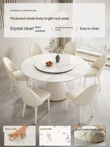 Đồ Nội Thất Nhà Phòng Ăn Hiện Đại Đặt Bằng Đá Cẩm Thạch Kim Loại Vòng Bàn Ăn Với 6 Ghế Được Làm Trong Phật Sơn Bàn Và Ghế - Product Image 4