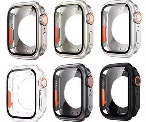 Étui de <span class=keywords><strong>protection</strong></span> d'écran dur PC pour <span class=keywords><strong>Apple</strong></span> <span class=keywords><strong>Watch</strong></span> Series <span class=keywords><strong>Se</strong></span> 6 Film de verre couverture complète pour IWatch <span class=keywords><strong>40mm</strong></span> 44mm tourner vers Ultra - Product Image 6