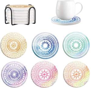 Absorbent Diatomite Tea Coasters with Cork Base Non Slip Anti Bacterial Soap Holder Glasses Cup Holder Coffee Mug <b>Place</b> <b>Mats</b> - Product Image 3