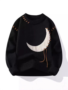Maglione lavorato a <span class=keywords><strong>maglia</strong></span> a righe <span class=keywords><strong>lune</strong></span> maglione Casual da uomo maglieria maschile nuovi maglioni autunnali - Product Image 3