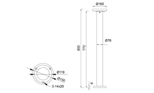 مصباح إنارة خارجي LED جديد التصميم من الألومنيوم بدرجة حماية IP65، إضاءة دافئة بيضاء للممرات، معتمد من CE وEMC وLVD، ضمان لمدة 5 سنوات - Product Image 3