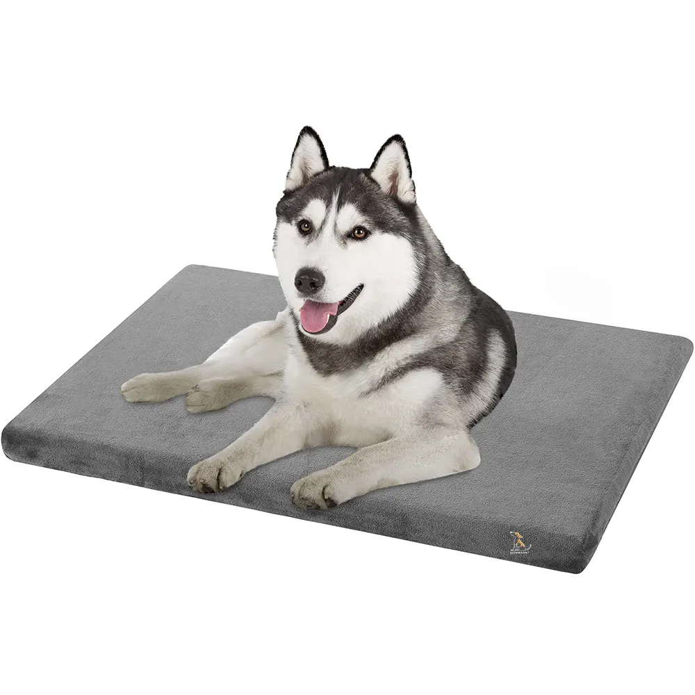 QQgift personalizado Dog Bed Grande Lavável Dog Mat Colchão com forro impermeável Reversível pet Camas para Dog Crate Tampa Removível