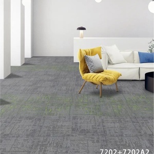 Dalles de moquette modulaires de qualité supérieure pour bureau, bleu gris, motif linéaire, dos en <span class=keywords><strong>EVA</strong></span>, antidérapantes, résistantes aux taches, moquette carrée pour sol - Product Image 5