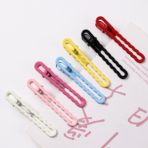 Pinza de Pelo Ondulada Tipo Pico de Pato en Color Caramelo, 12 cm, Pinza Lateral Metálica para Uso Diario de Mujeres - Product Image 3