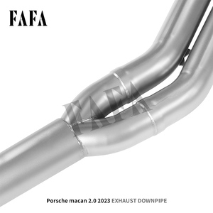 Para Porsche <span class=keywords><strong>Macan</strong></span> 2,0 <span class=keywords><strong>2023</strong></span>, sistema de escape, sección trasera media, válvula eléctrica, silenciador de tubo de escape trasero de gato con aislamiento térmico - Product Image 2