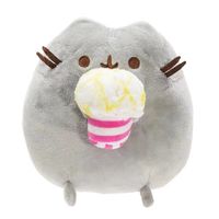 Peluche lestée super douce, populaire, en forme de chat gris mignon, style dessin animé, en forme de biscuits, crème glacée, sushi, jouet pour bébé, pour le confort du bébé