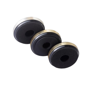Pieds d'équipement en ABS avec garniture or et argent - Pointes pour enceintes audio et amortisseurs de cabinet, base antidérapante - Product Image 2