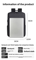 Mochilas para Portátil Oxford Impermeables de Alta Calidad, con USB, Logotipo Personalizado, Mochila Escolar Informal para Estudiantes, Bolsa de Viaje para Computadora