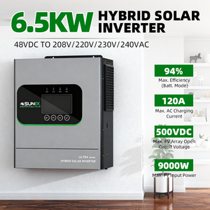 Hybride solaire 48V/220V avec WIFI intégré, 6,5 kVA, 6,5 kW, hors réseau/sur réseau, avec contrôleur MPPT SUX-Ultra 6,5 kW intégré 120 - Product Image 2