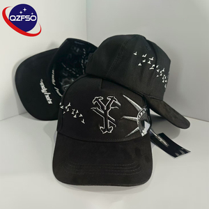 QZFSO Gorras Deportivas Personalizadas Nuevas Sin Estructura Estilo Era de 5 Paneles con Bordado 3D y Pedrería, Gorra de Béisbol Unisex para Hombre - Product Image 1