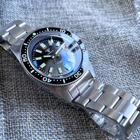 Tandoorio NH35A PT5000 62MAS montre pour hommes, plongée automatique 300M, bague en argent bombé AR verre saphir, lunette rotative, Date, Bracelet en acier