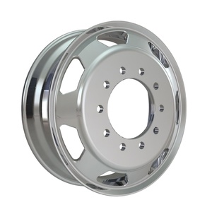 Vente chaude Remorque En Alliage D'aluminium 17.5X6.00 Tubeless Jante De Roue De Camion En Acier pour Pneu 215/75R17.5 8R17.5 - Product Image 1