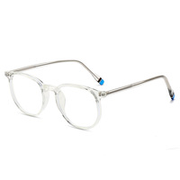 Lunettes anti-lumière bleue pour ordinateur, montures optiques, style rétro rond, forme de visage diamant, matériau TR90, haute qualité, unisexe