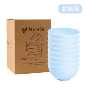 Juego de 8 Tazones de Plástico con Logotipo Personalizado, Tazón para Verduras y Ensaladas, Simple para la Escuela - Product Image 4