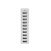 Chargeur USB 10 ports 12000 mA, station de charge USB portable, adaptateur d'alimentation à charge rapide 60 W, sortie 5 V 12 A